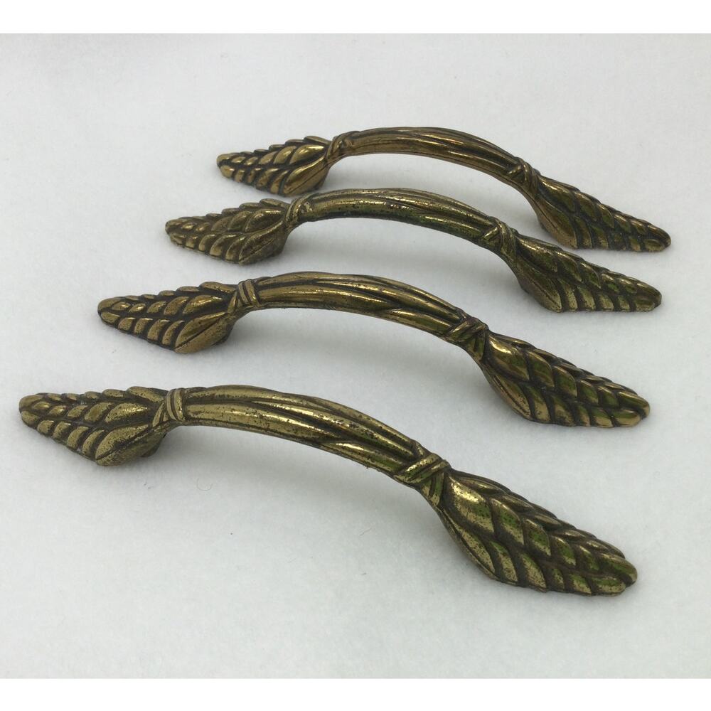 American Standard Vintage Brass Drawer Pulls Hardware set of 4